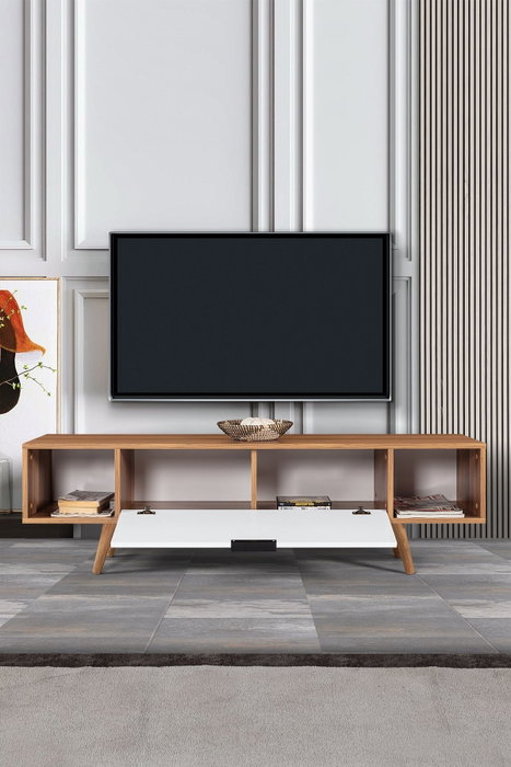 Hanah Home Mesir 3626 Soporte para TV Nogal y blanco